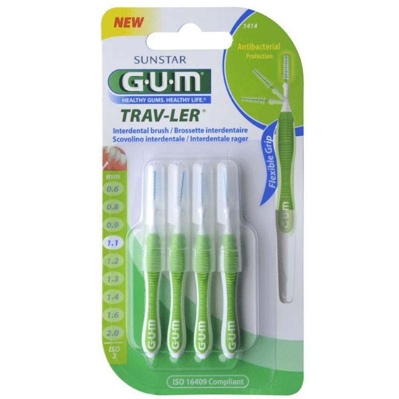 GUM BROSSETTE TRAVLER 1.1mm VERT