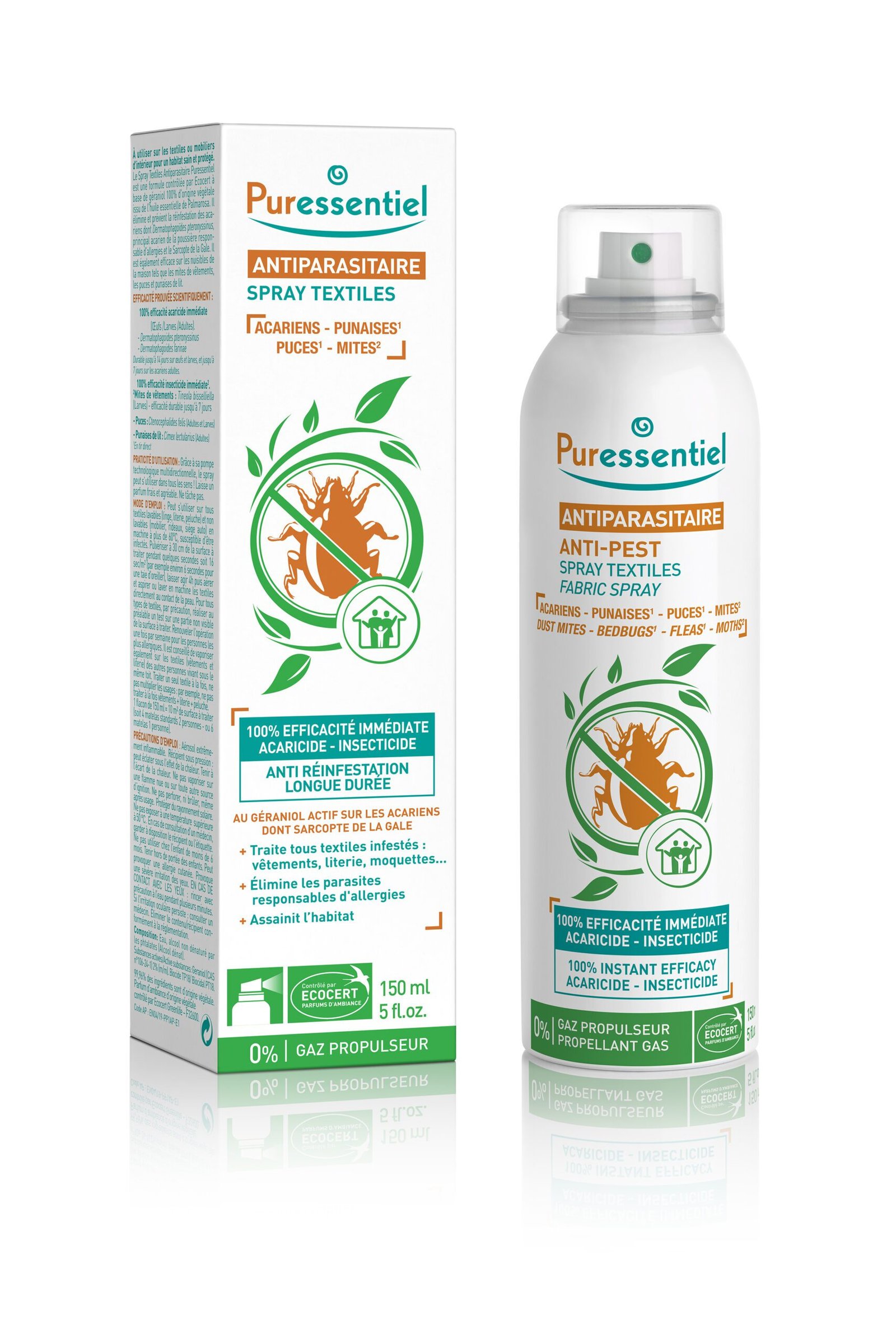 PURESSENTIEL SPRAY TEXTILES ANTIPARASITAIRE 150 ML