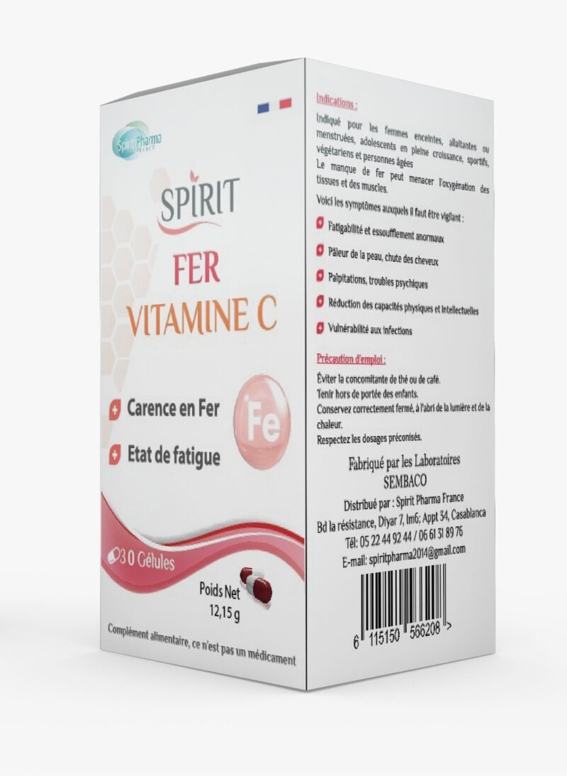 SPIRIT FER+VITAMINE C / 30cp