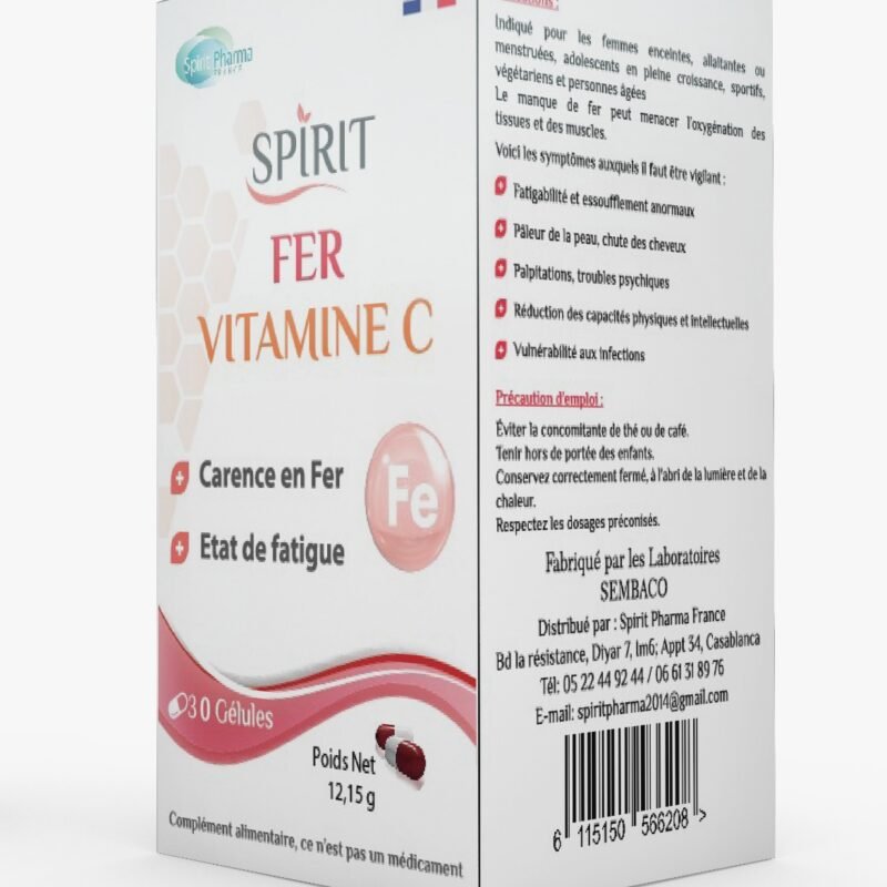 SPIRIT FER+VITAMINE C / 30cp