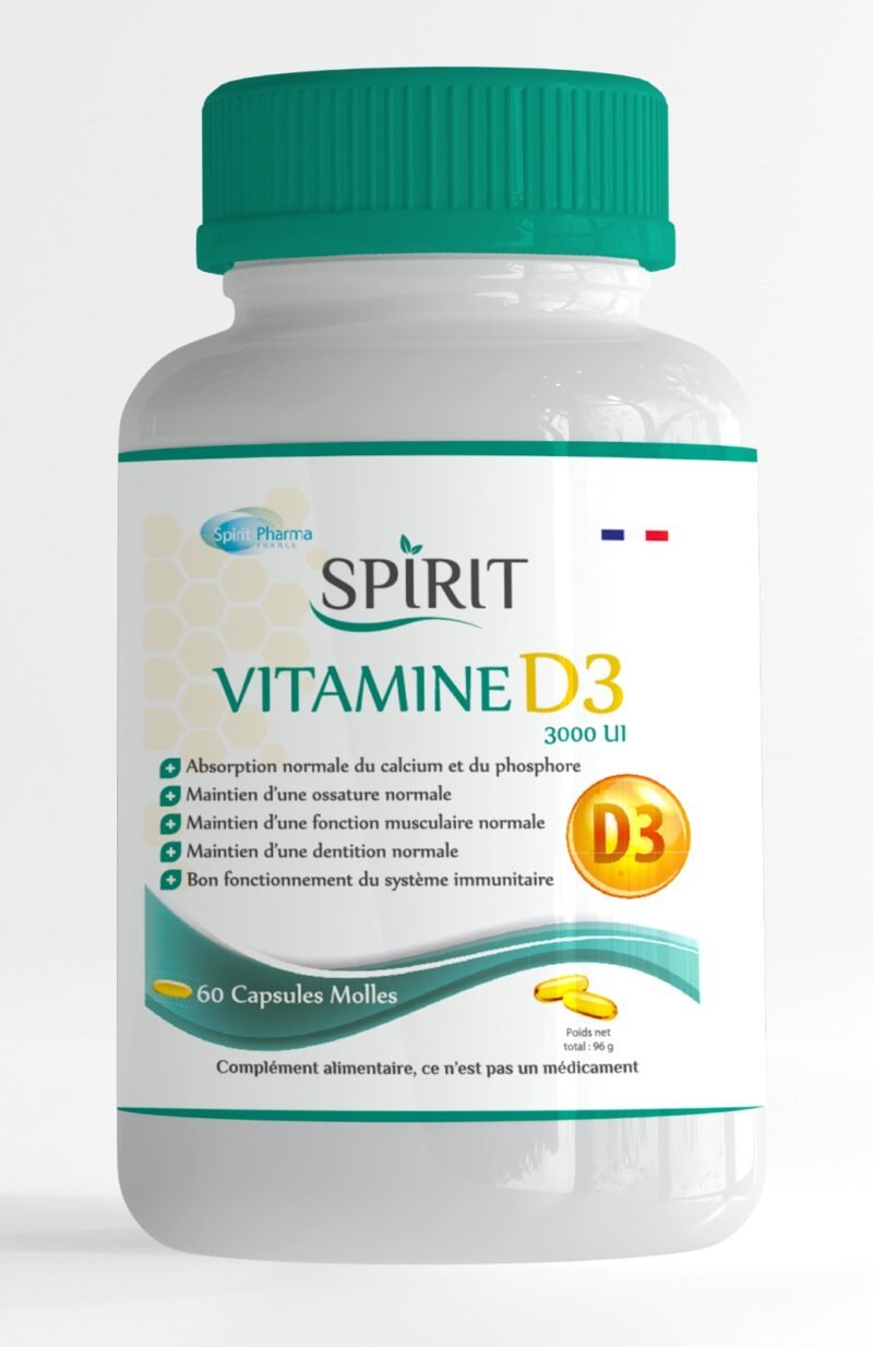 SPIRIT VITAMINE D3 60 CAPSULES