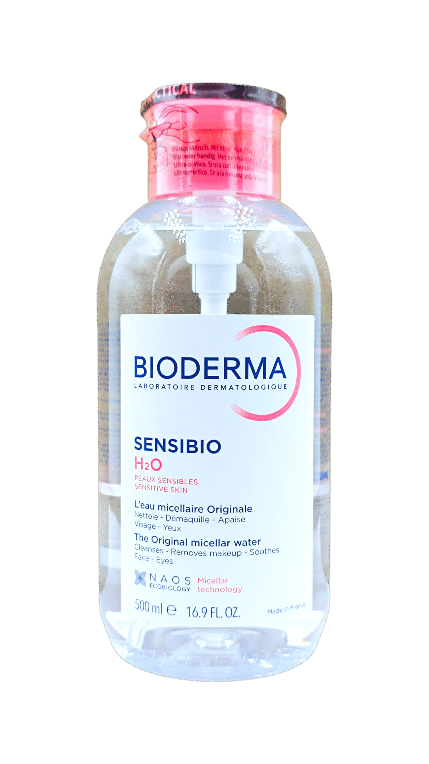 BIODERMA SENSIBIO H2O POMPE INVERSEE 500 ML