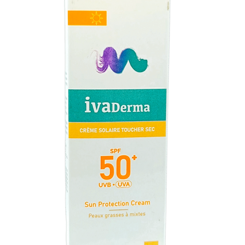IVADERMA CREME SOLAIRE TOUCHER SEC TEINTE 50 ML