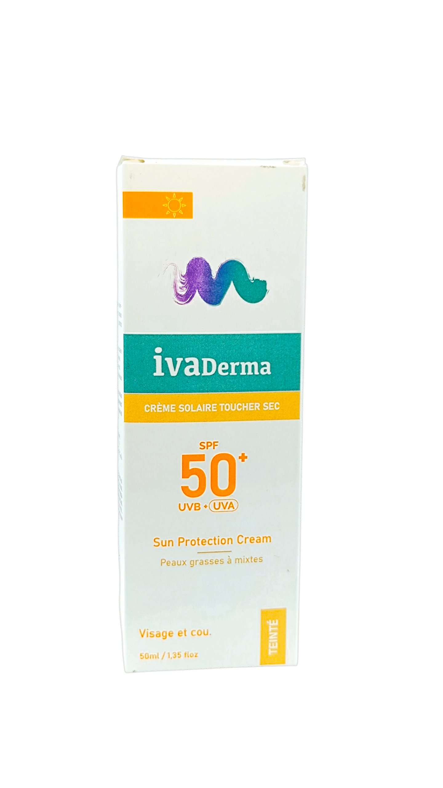 IVADERMA CREME SOLAIRE TOUCHER SEC TEINTE 50 ML