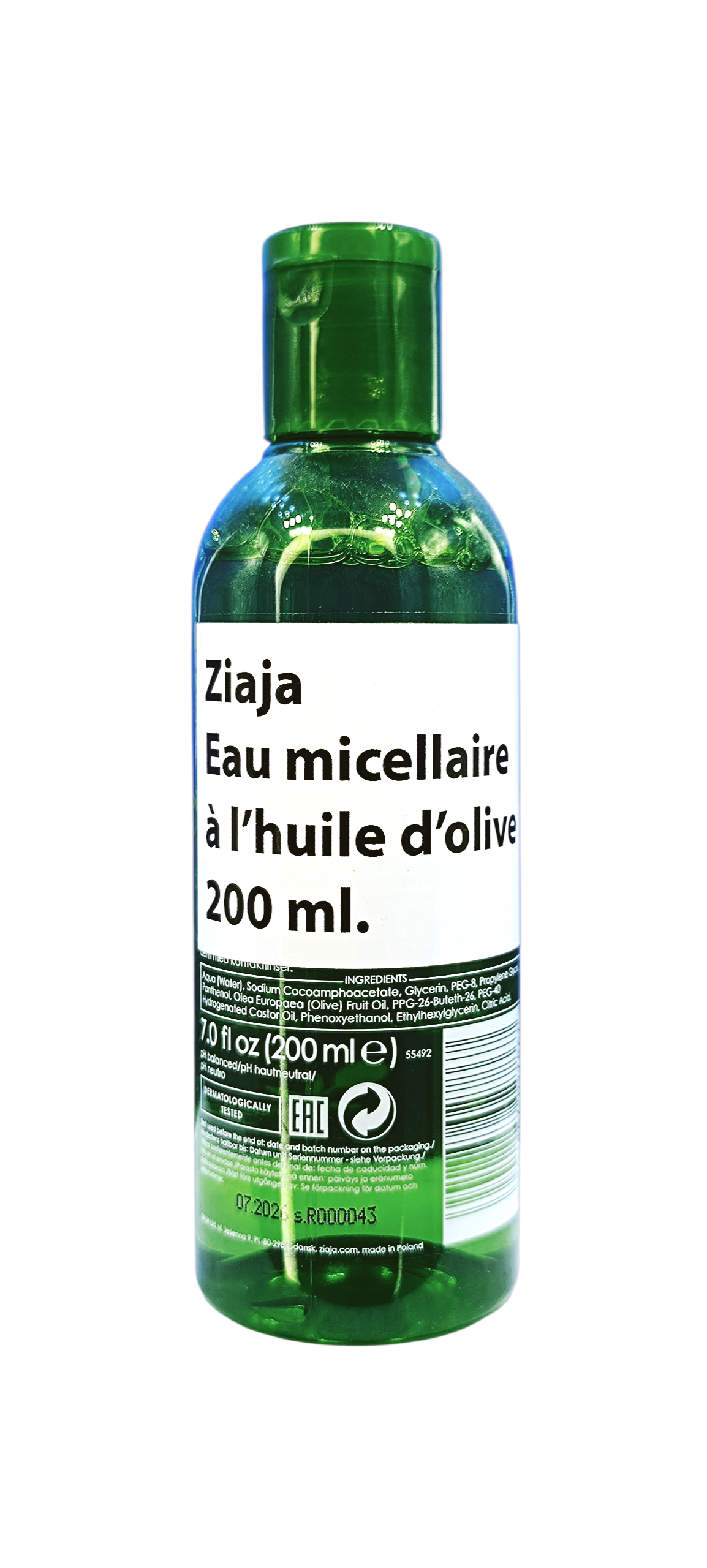 ZIAJA EAU MICELLAIRE A HUILE D OLIVE 200ML – Image 2