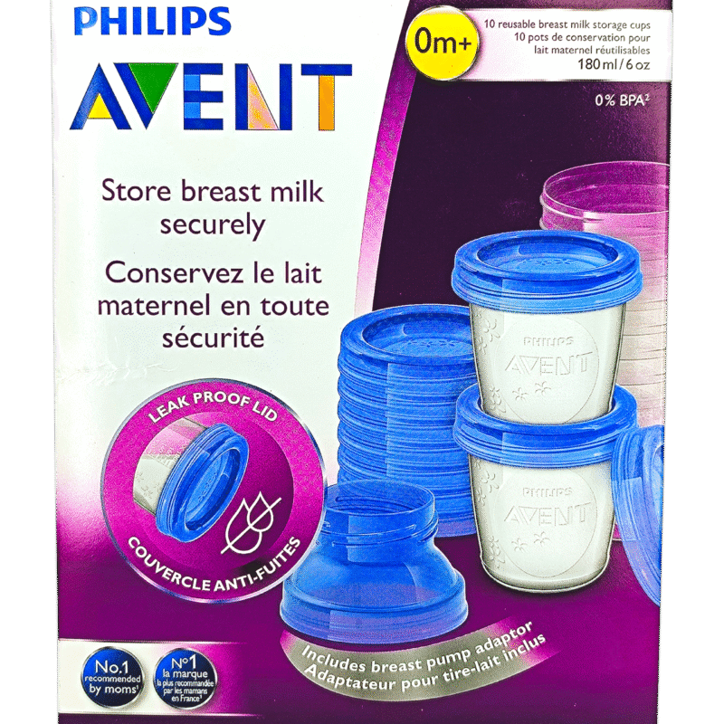 AVENT POT CONSERVATION DU LAIT 0m+ 180ML/10pcs