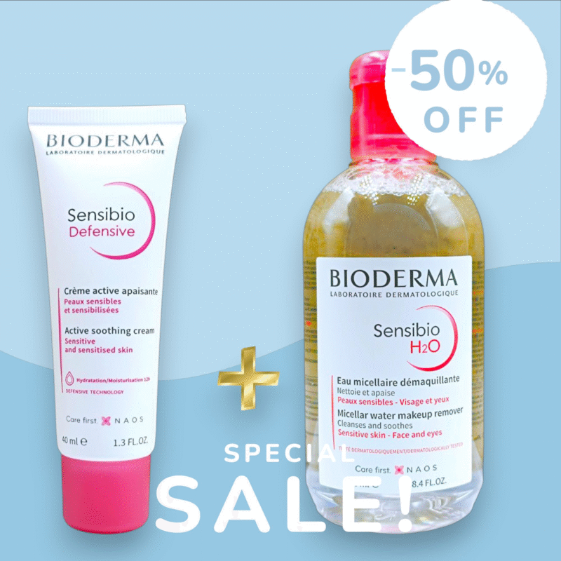 BIODERMA PACK SENSIBIO DEFENSIVE 40ML +SENSIBIO H2O 250ML-50%