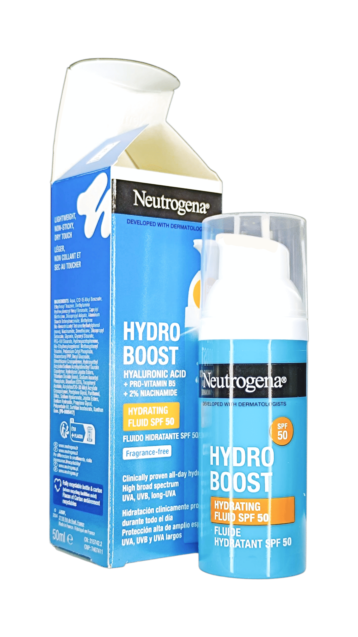 NEUTROGENA HYDRO BOOST FLUIDE SPF50 50ML – Image 2