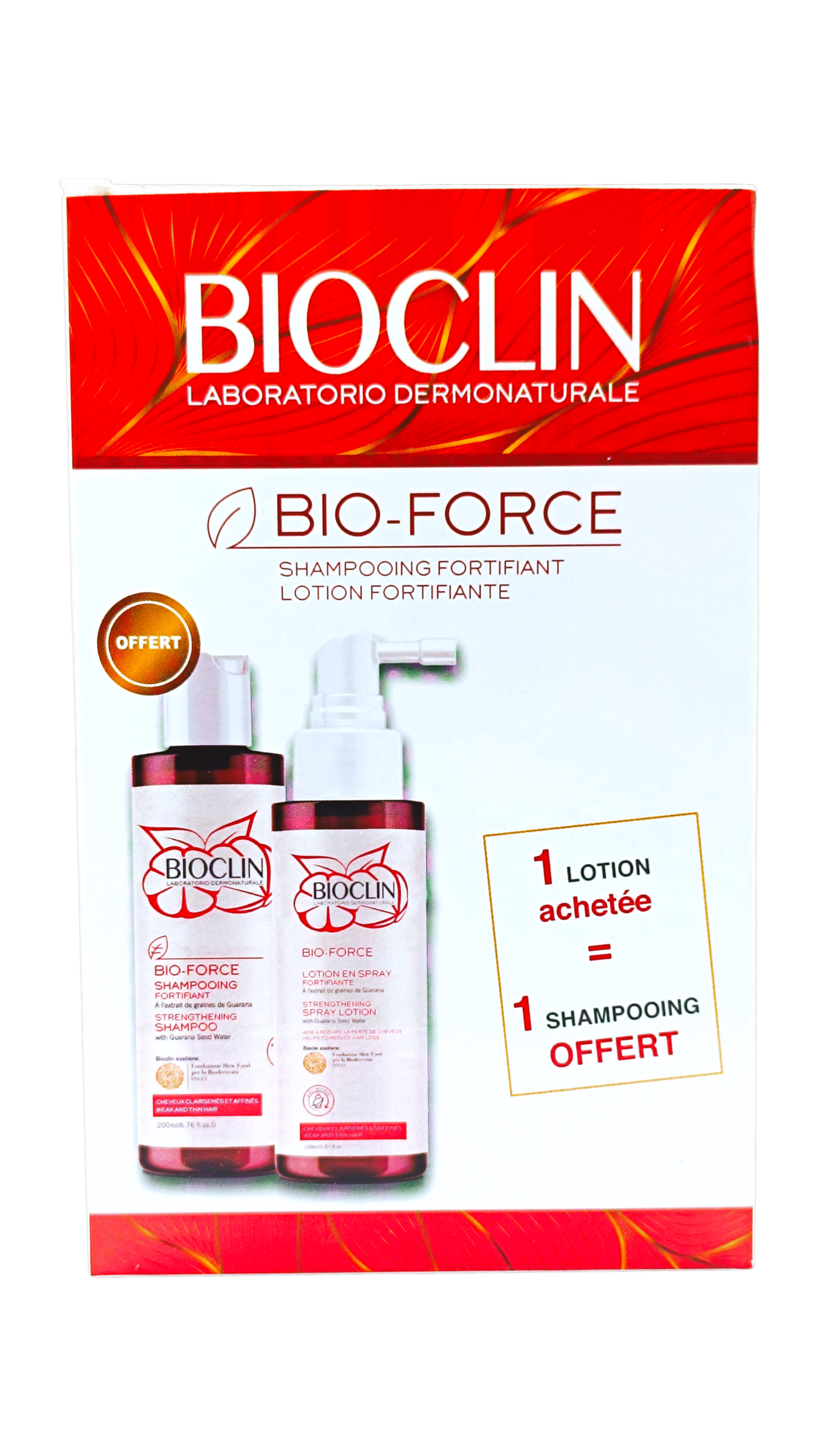 BIOCLIN BIO-FORCE PACK LOTION 150ML+SHAMPOOING 200ML OFFERT