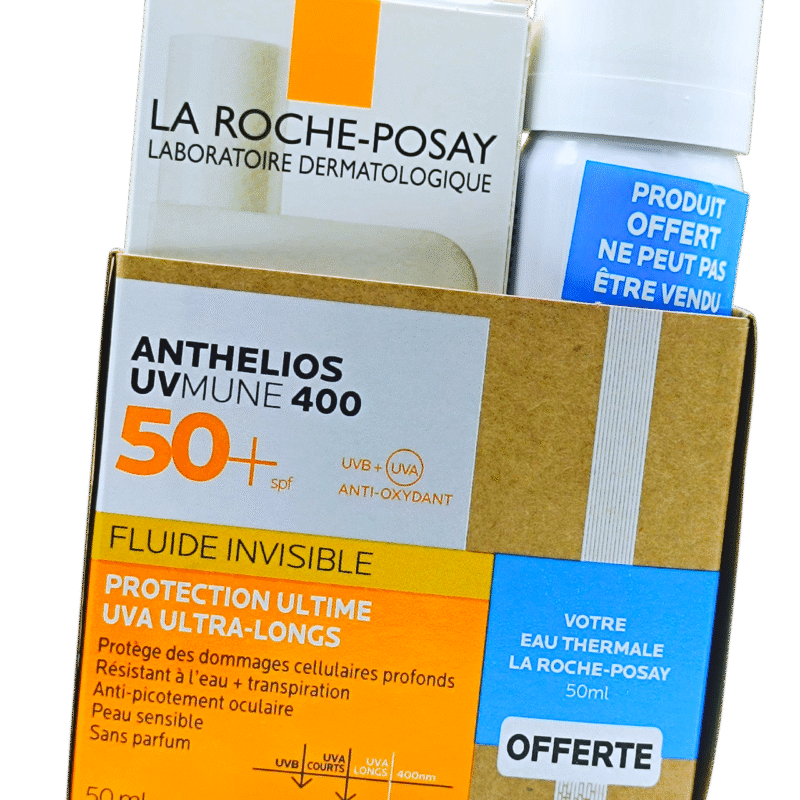 LA ROCHE POSAY PACK ANTHELIOS SHAKA FLUIDE INVISIBLE 50ML+EAU THERMALE 50ML OFFERT