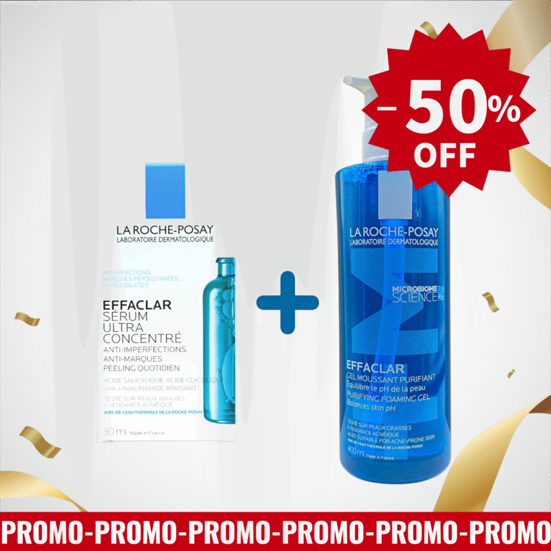 LA ROCHE POSAY PACK EFFACLAR SERUM 30ML +EFFACLAR GEL 400ML -50%