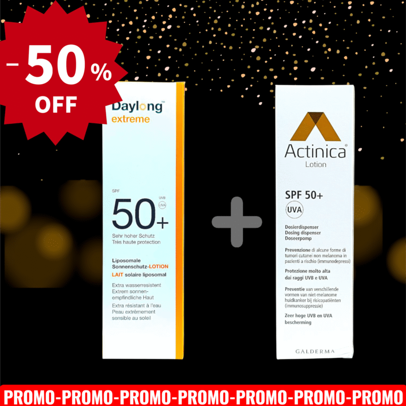 PACK ACTINICA LOTION SPF50 80ML +DAYLONG EXTREME 100ML -50%