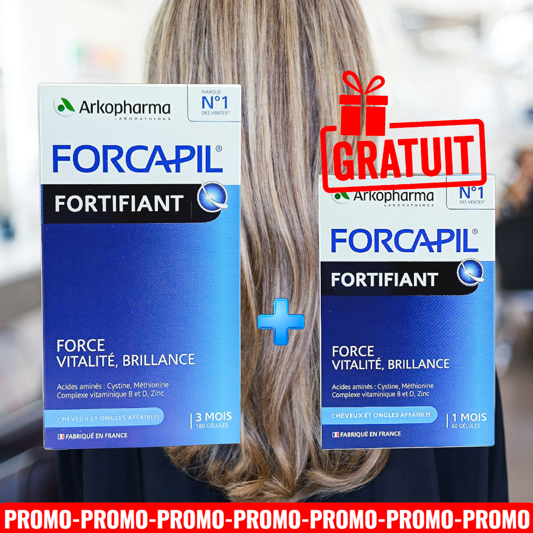 FORCAPIL PACK CHEVEUX ET ONGLES 180CP + 1 BOITE DE 60CP OFFERT