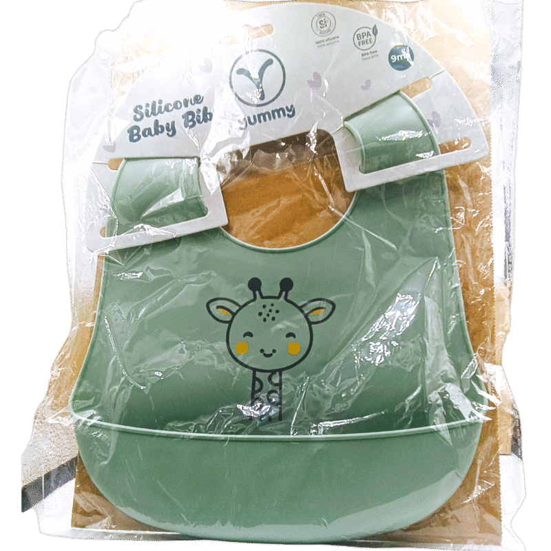 YUMMY BAVOIR EN SILICONE AVEC POCHE 9M+(ANIMAUX)