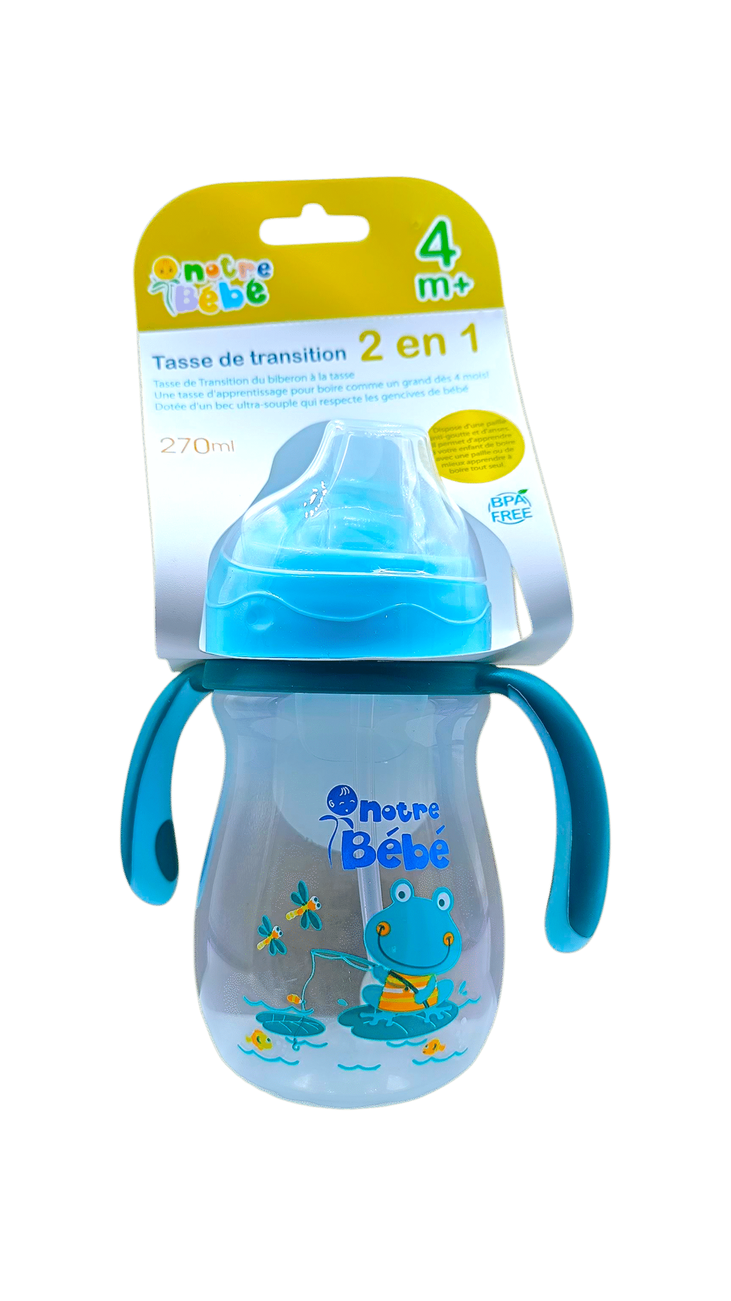 NOTRE BEBE TASSE DE TRANSITION 2EN1 4+ 270ML