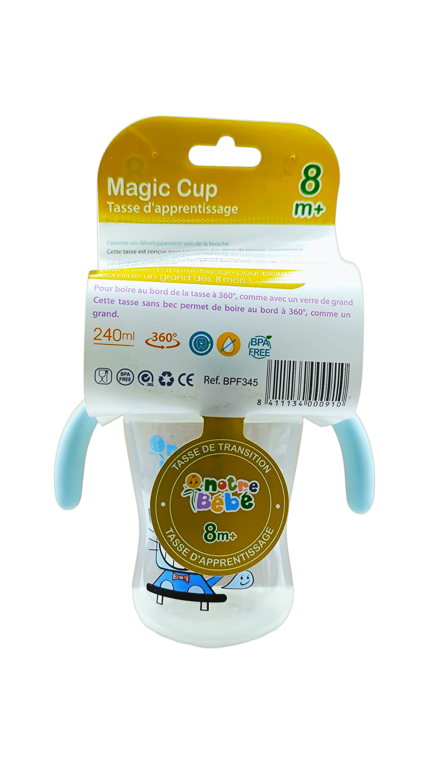 NOTRE BEBE TASSE MAGIC CUP 8M+ 240ML