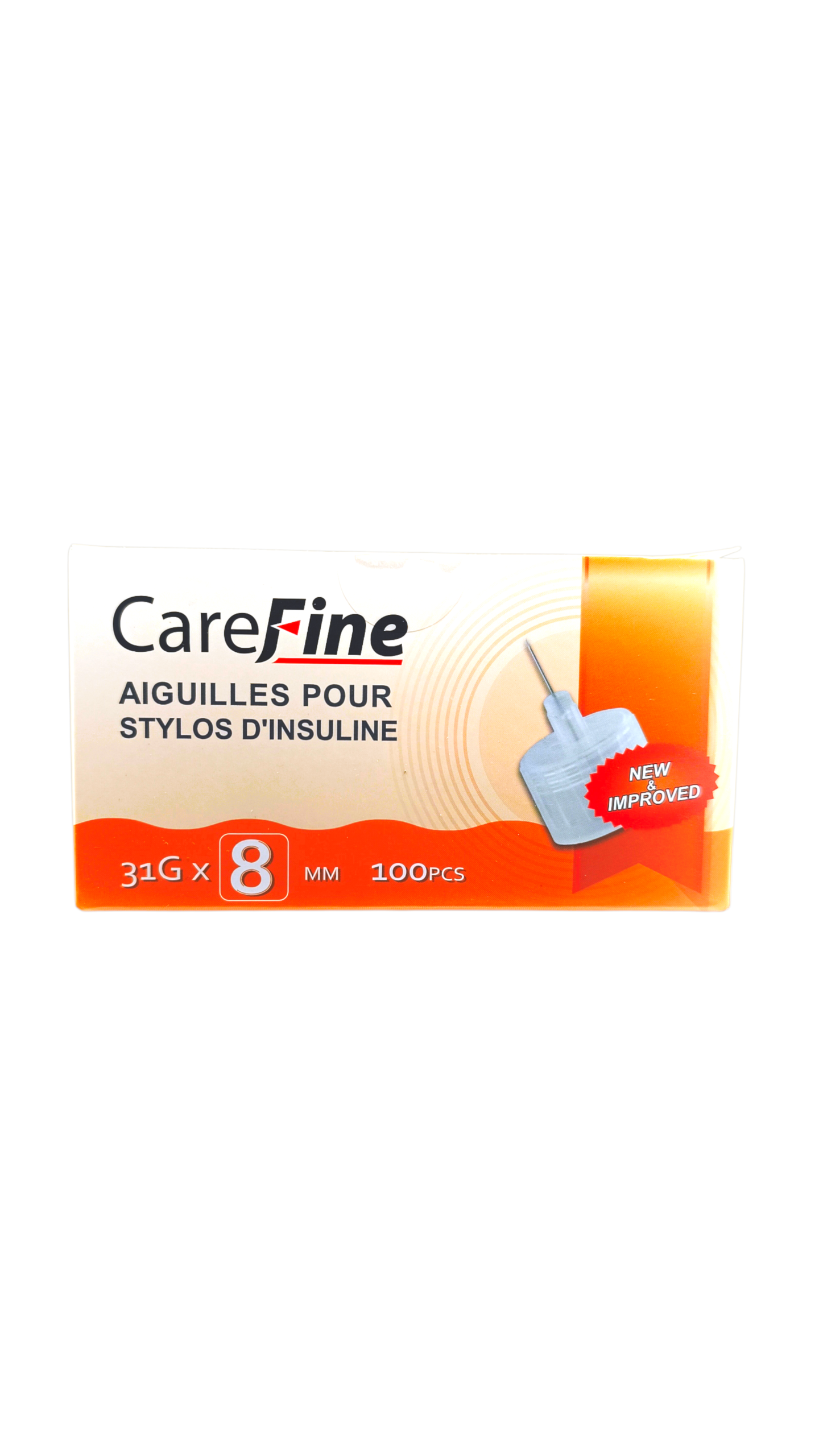 AIGUILLES CAREFINE 8MM /100pcs