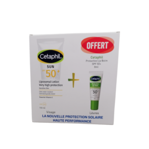Cetaphil Sun Lotion Gel Spf50+ 100ml+Protective Lip Balm Format Voyage Pack